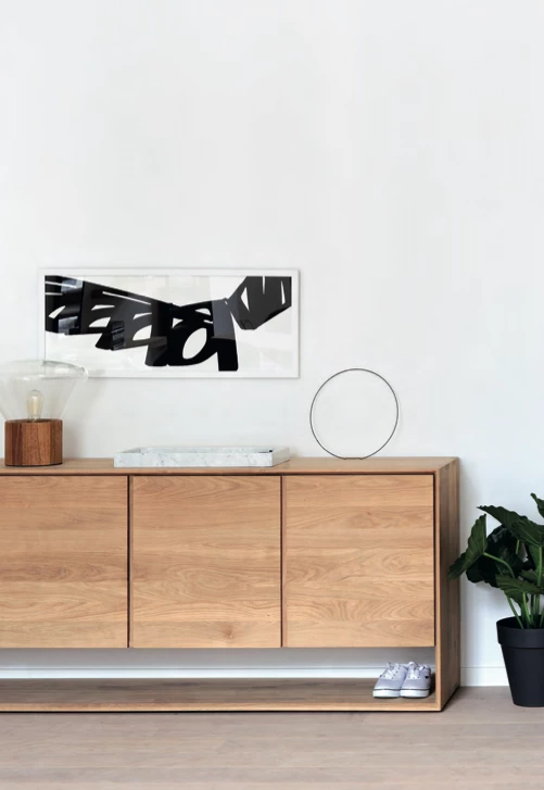 Ethnicraft Nordic Oak Sideboard 4 Doors 4 Ethnicraft Nordic Oak Sideboard 4 Doors - Image 2