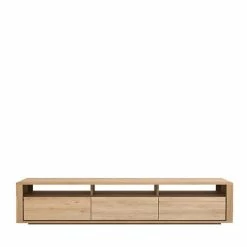 Ethnicraft Shadow Oak TV Unit 3 Drawers