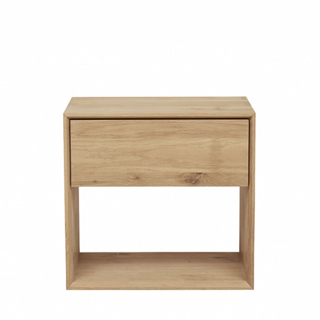 Ethnicraft Nordic Oak Bedside Table Tall 3 Ethnicraft Nordic Oak Bedside Table Tall