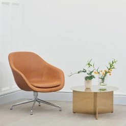 HAY About A Lounge Swivel Base AAL81 -Living Sales Store HAY AAL81 brownleather OpenRoom