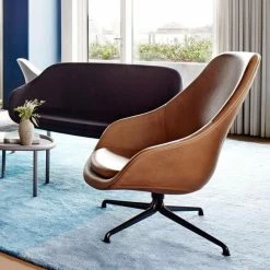 HAY About A Lounge High Swivel Base AAL91 -Living Sales Store HAY AAL91 BrownLeather OpenRoom