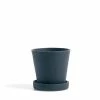 HAY Flowerpot With Saucer - Dark Grey 1 HAY Flowerpot With Saucer - Dark Grey -Living Sales Store HAY flowerpot openroomblue