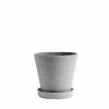 HAY Flowerpot With Saucer - Grey 2 HAY Flowerpot With Saucer - Grey -Living Sales Store HAY flowerpot openroomgrey