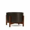 Modernica CS Table Top Cylinder -Living Sales Store Modernica CaseStudy TableTop Black Wood OpenRoom