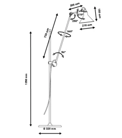 N°215 BL Floor Lamp By La Lampe Gras 7 N°215 BL Floor Lamp By La Lampe Gras -Living Sales Store No215LaLampeGras Open Room