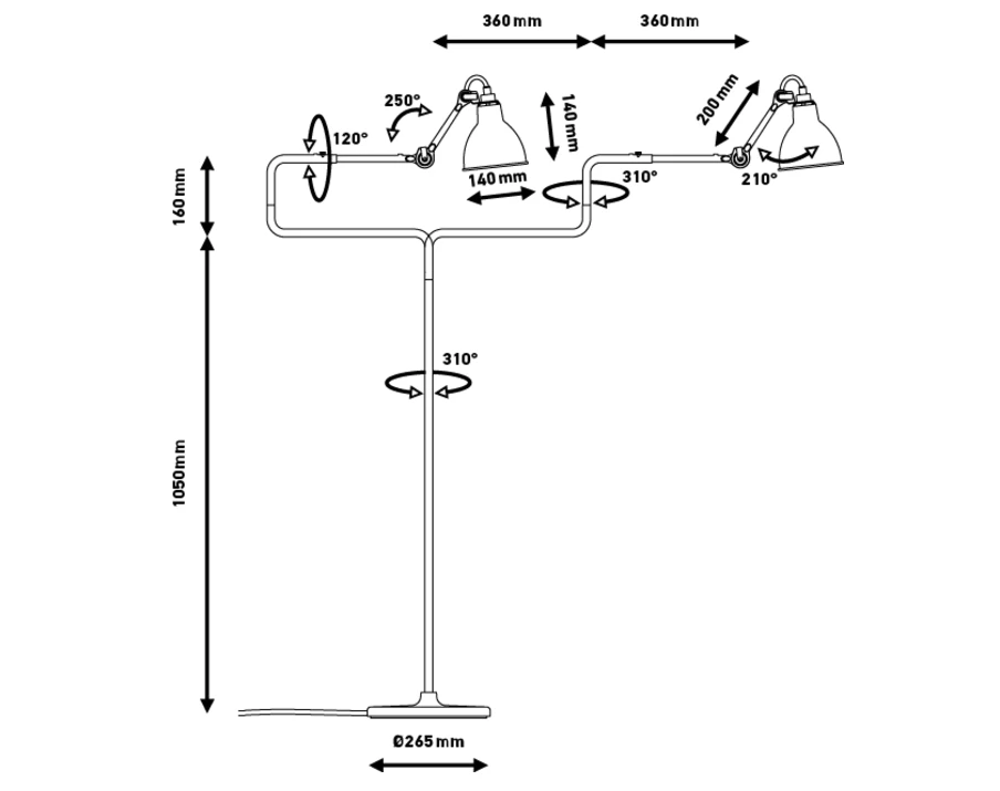 N°411 BL Floor Lamp By La Lampe Gras 7 N°411 BL Floor Lamp By La Lampe Gras - Image 5