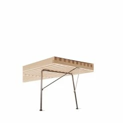 Herman Miller Nelson™ Platform Bench With Chrome Legs - Small -Living Sales Store Open Room Nelson Bench Maple Small3