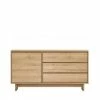 Ethnicraft Oak Wave 1 Door 3 Drawers Sideboard
