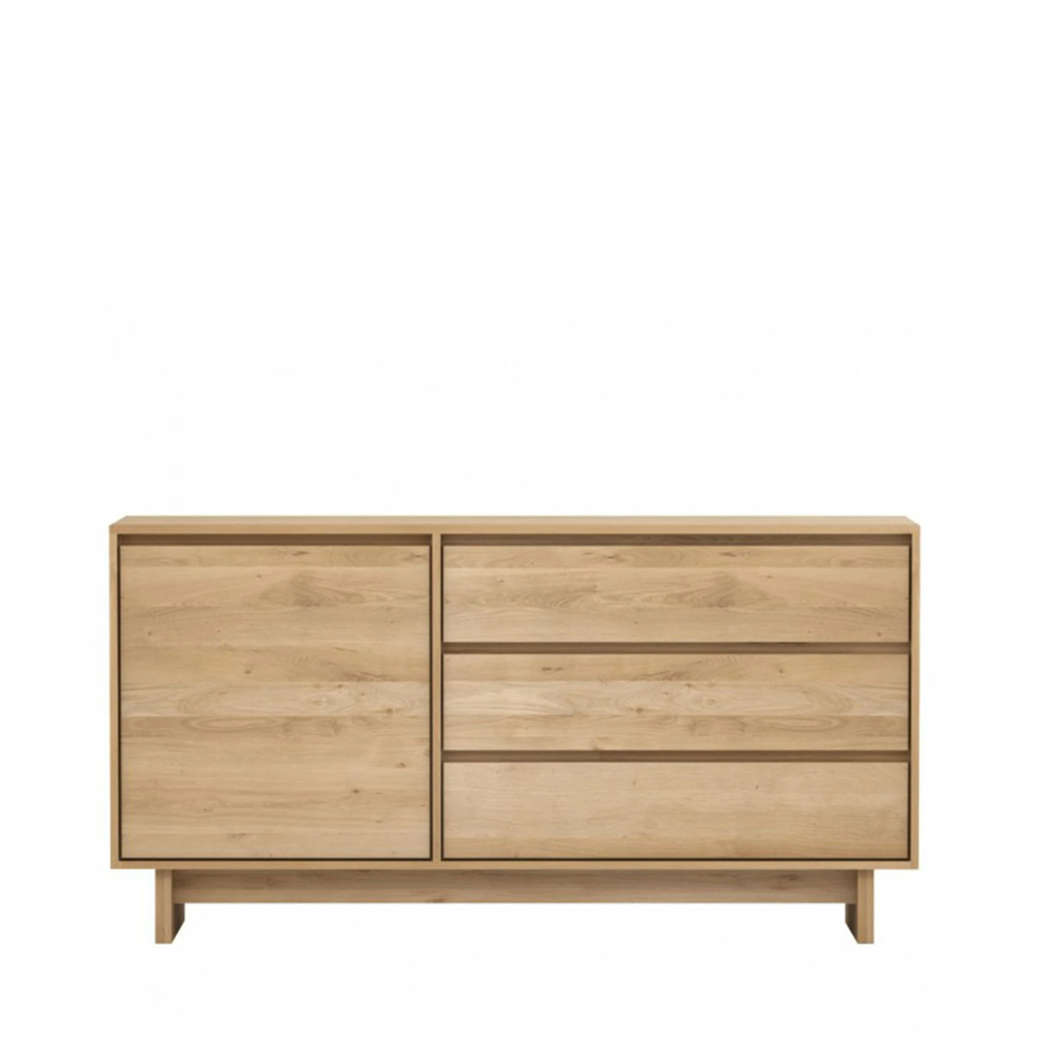 Ethnicraft Oak Wave 1 Door 3 Drawers Sideboard 3 Ethnicraft Oak Wave 1 Door 3 Drawers Sideboard