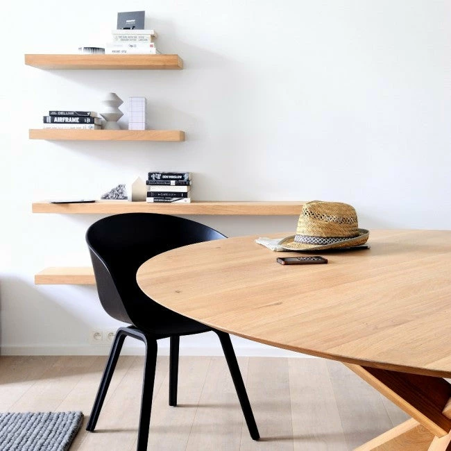 Ethnicraft Oak Wall Shelf 4 Ethnicraft Oak Wall Shelf - Image 2