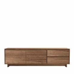 Ethnicraft Teak Wave TV Cupboard - 2 Opening Doors