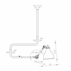 N°312 BL Ceiling Lamp By La Lampe Gras 11 N°312 BL Ceiling Lamp By La Lampe Gras -Living Sales Store img4 4986