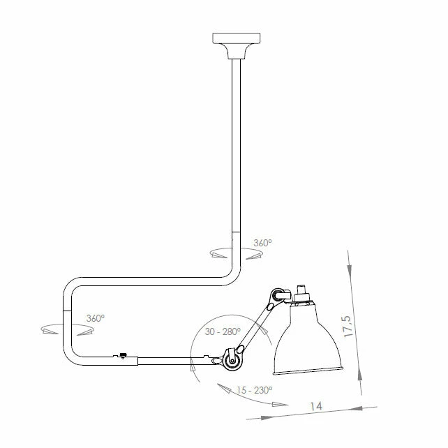 N°312 BL Ceiling Lamp By La Lampe Gras 7 N°312 BL Ceiling Lamp By La Lampe Gras - Image 5