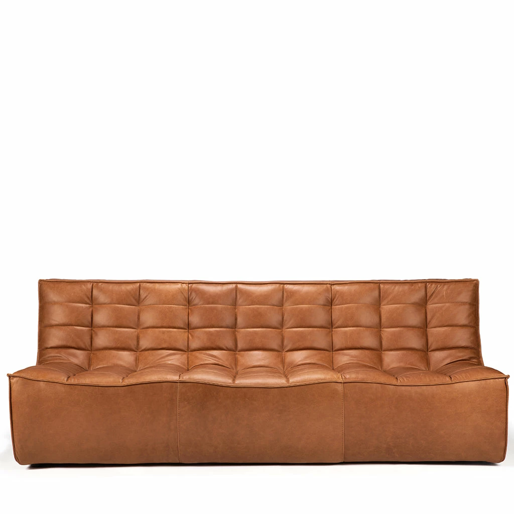 Ethnicraft N701 Sofa 3 Seater - Old Saddle 3 Ethnicraft N701 Sofa 3 Seater - Old Saddle